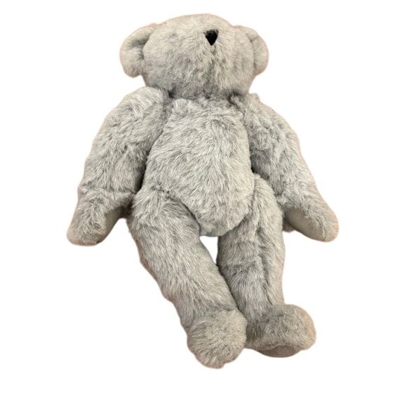 Vermont Teddy Bear Company Jointed Gray 16" with Blue Signature Eyes Gray Suit - Picture 8 of 16